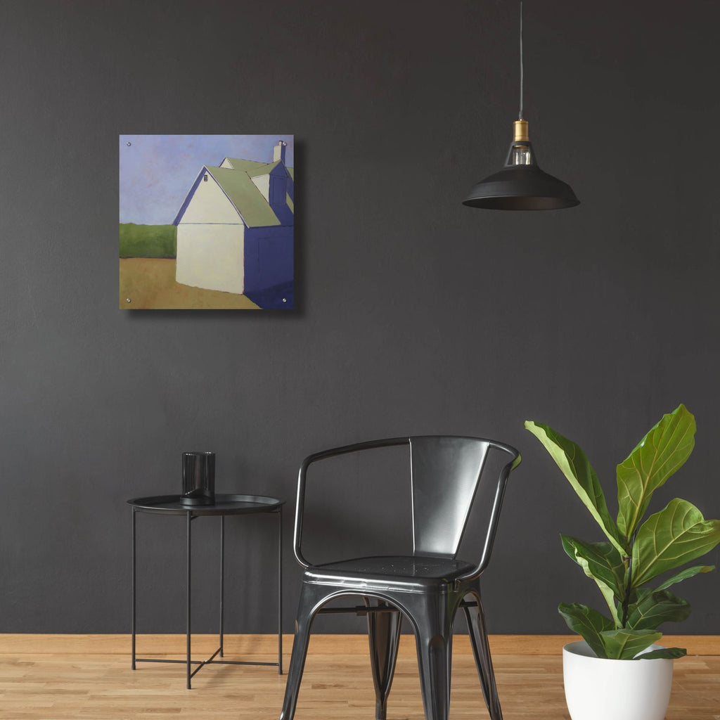 Primary Barns 3 by Carol Young - 24x24 acrylic wall art in a room