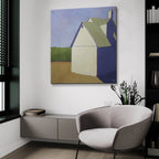 Primary Barns 3 by Carol Young - 36x36 acrylic wall art in a room