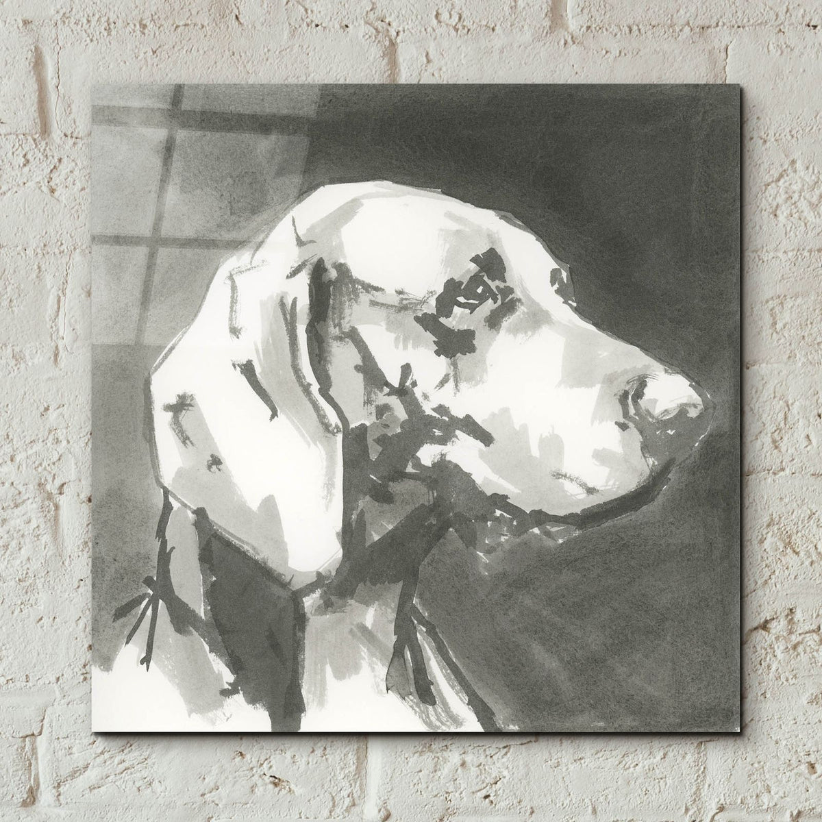 A Very Neutral Modern Dog 12 by Cartissi - 12x12 acrylic wall art in a room