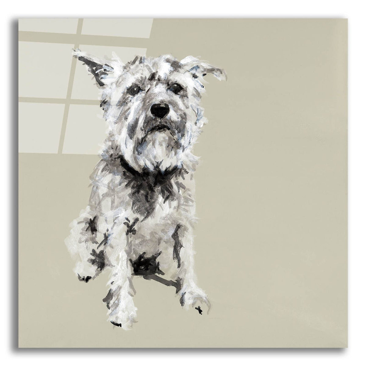 A Very Pastel Modern Dog 1 by Cartissi acrylic glass wall art