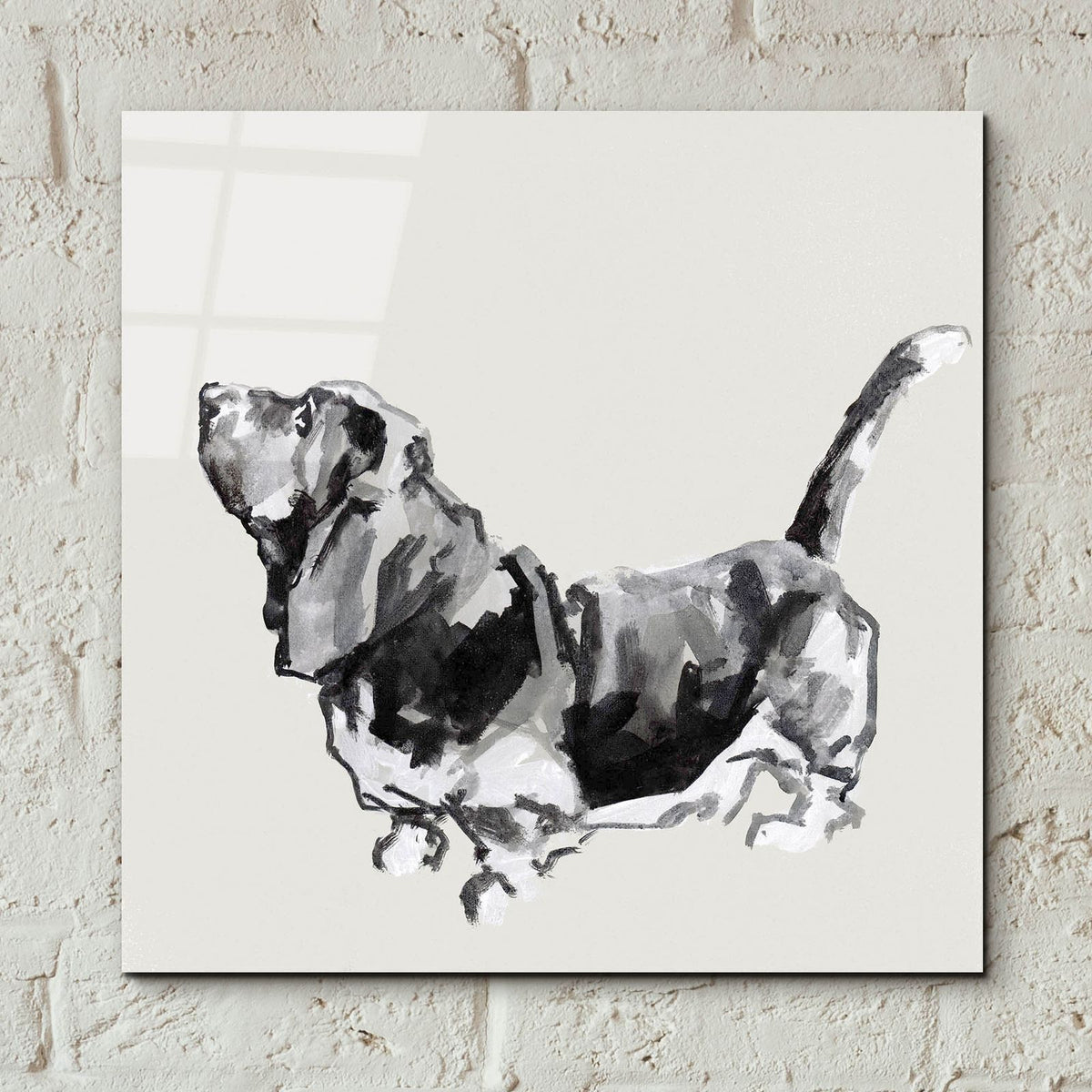 A Very Pastel Modern Dog 4 by Cartissi - 12x12 acrylic wall art in a room