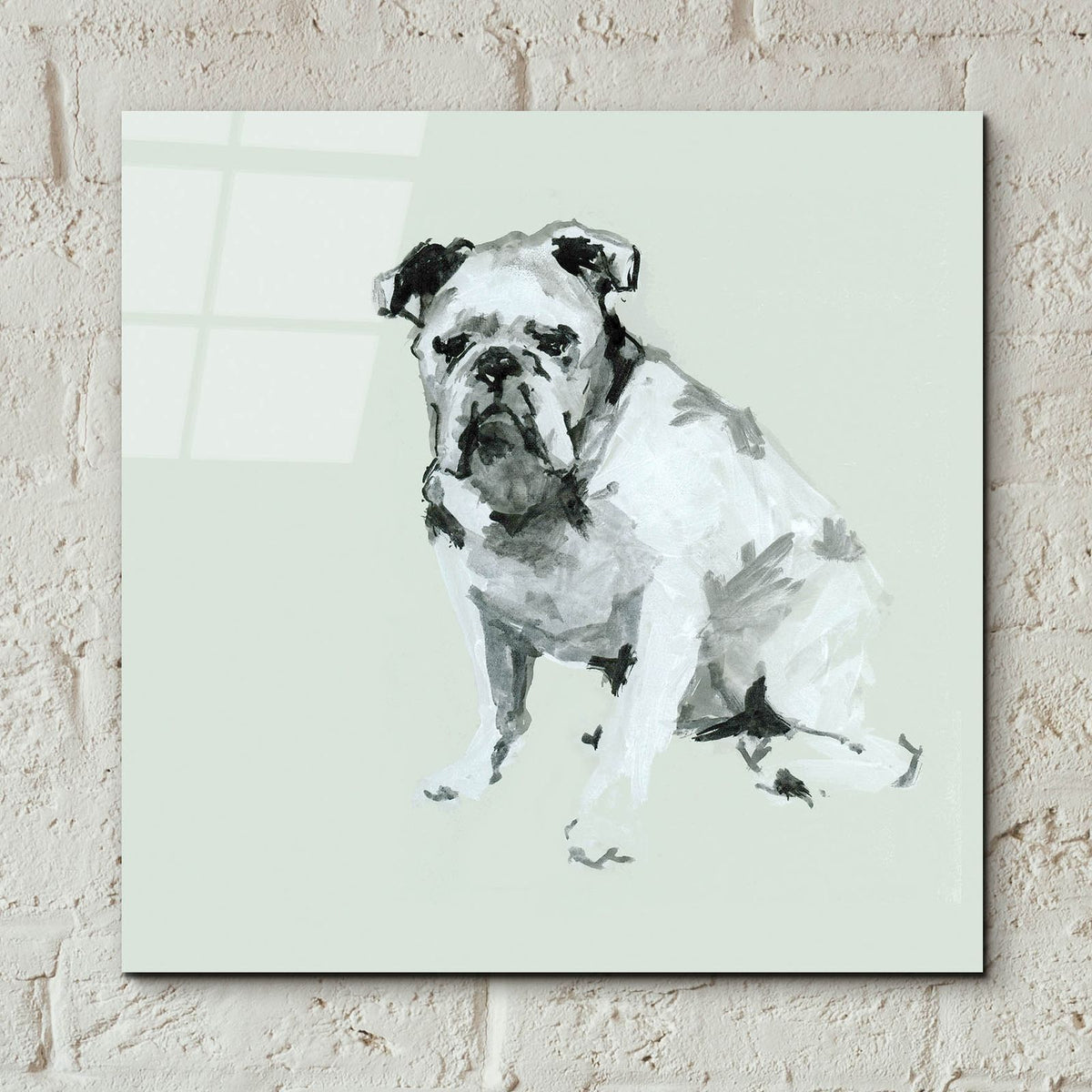 A Very Pastel Modern Dog 6 by Cartissi - 12x12 acrylic wall art in a room