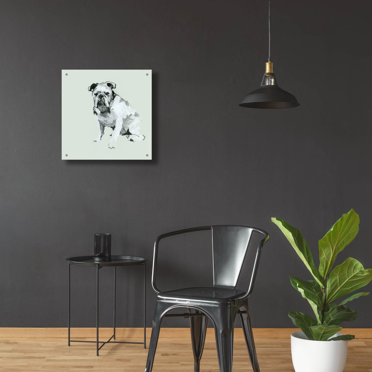 A Very Pastel Modern Dog 6 by Cartissi - 24x24 acrylic wall art in a room
