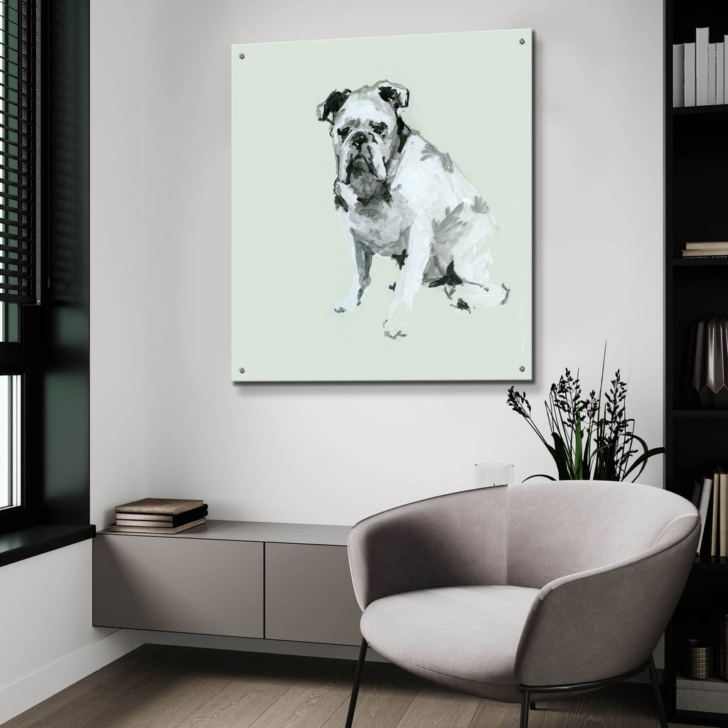 A Very Pastel Modern Dog 6 by Cartissi - 36x36 acrylic wall art in a room