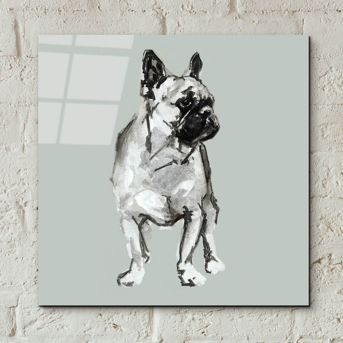 A Very Pastel Modern Dog 9 by Cartissi - 12x12 acrylic wall art in a room