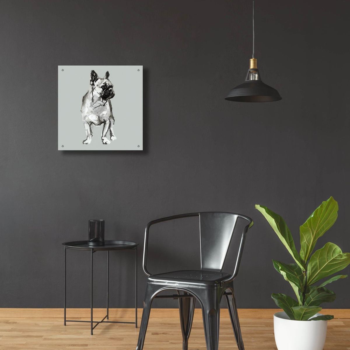 A Very Pastel Modern Dog 9 by Cartissi - 24x24 acrylic wall art in a room