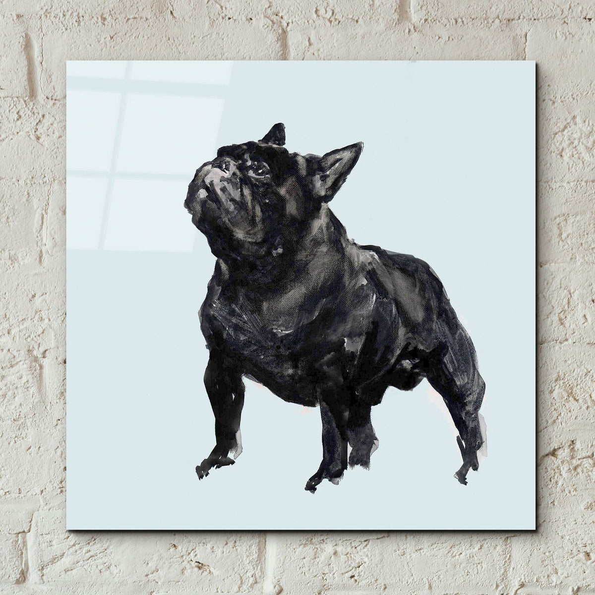 A Very Pastel Modern Dog 3 by Cartissi - 12x12 acrylic wall art in a room