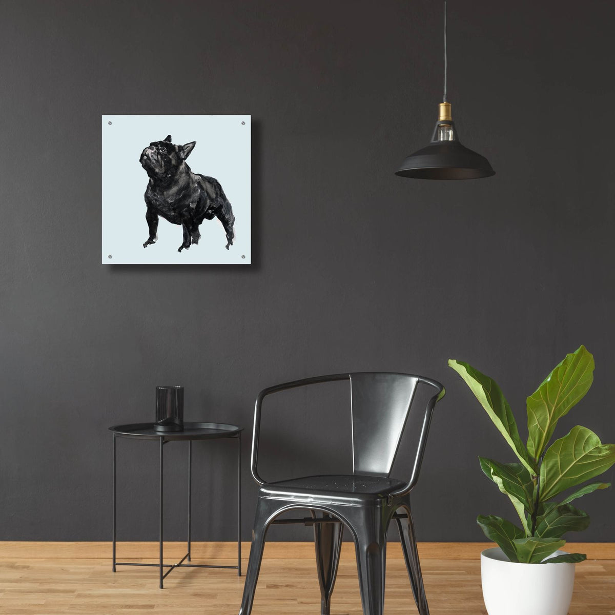 A Very Pastel Modern Dog 3 by Cartissi - 24x24 acrylic wall art in a room