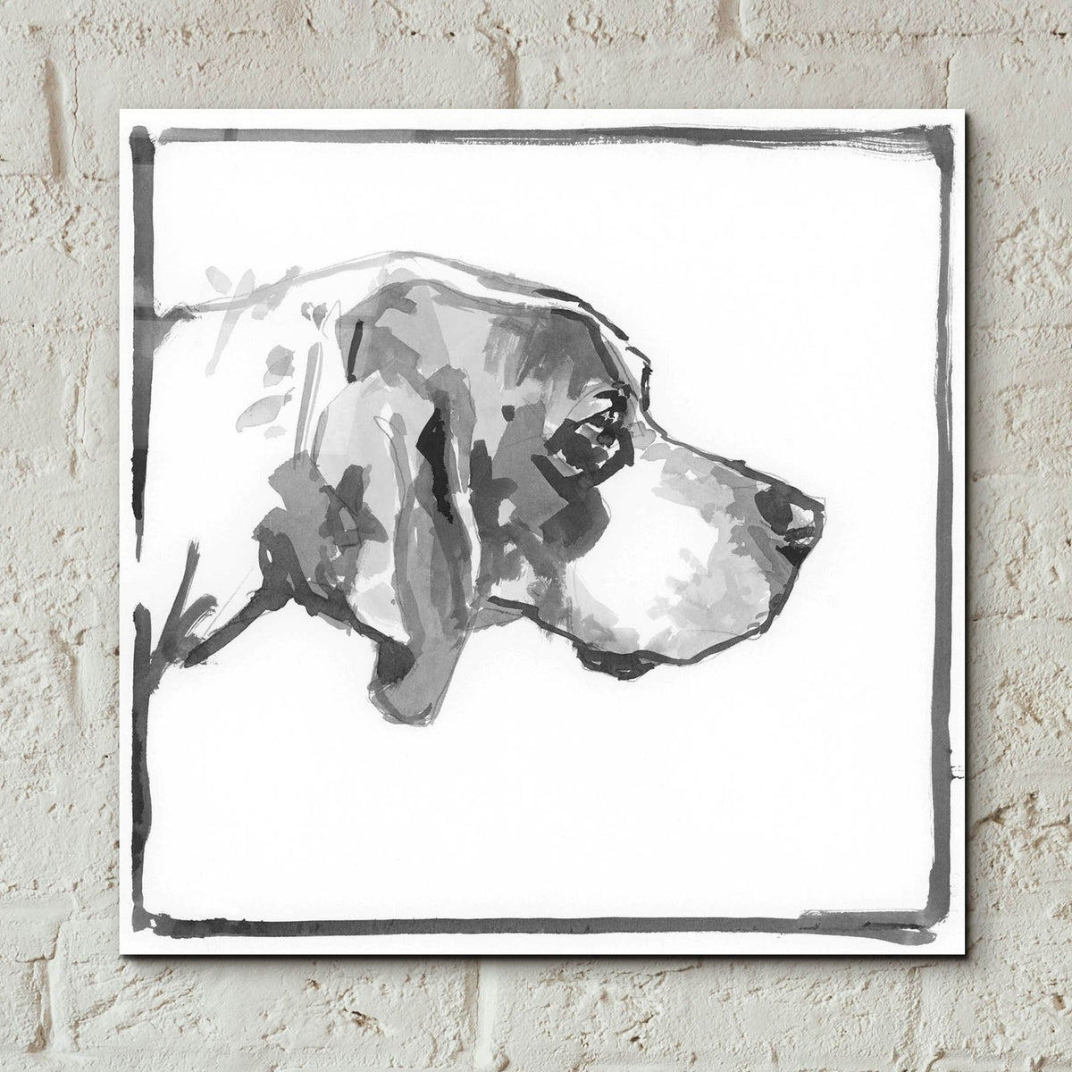 Foxhound by Cartissi - 12x12 acrylic wall art in a room