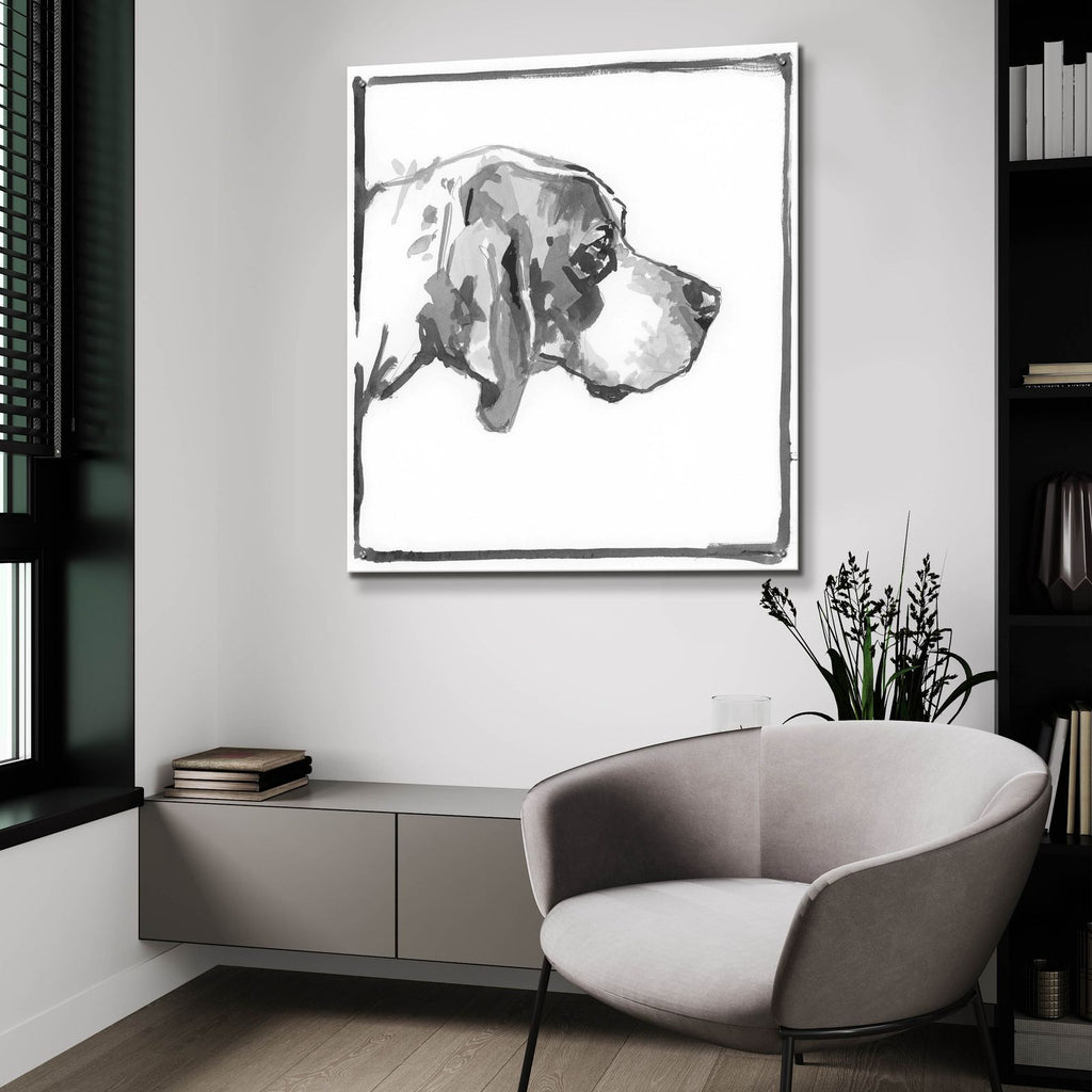 Foxhound by Cartissi - 36x36 acrylic wall art in a room