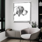 Foxhound by Cartissi - 36x36 acrylic wall art in a room
