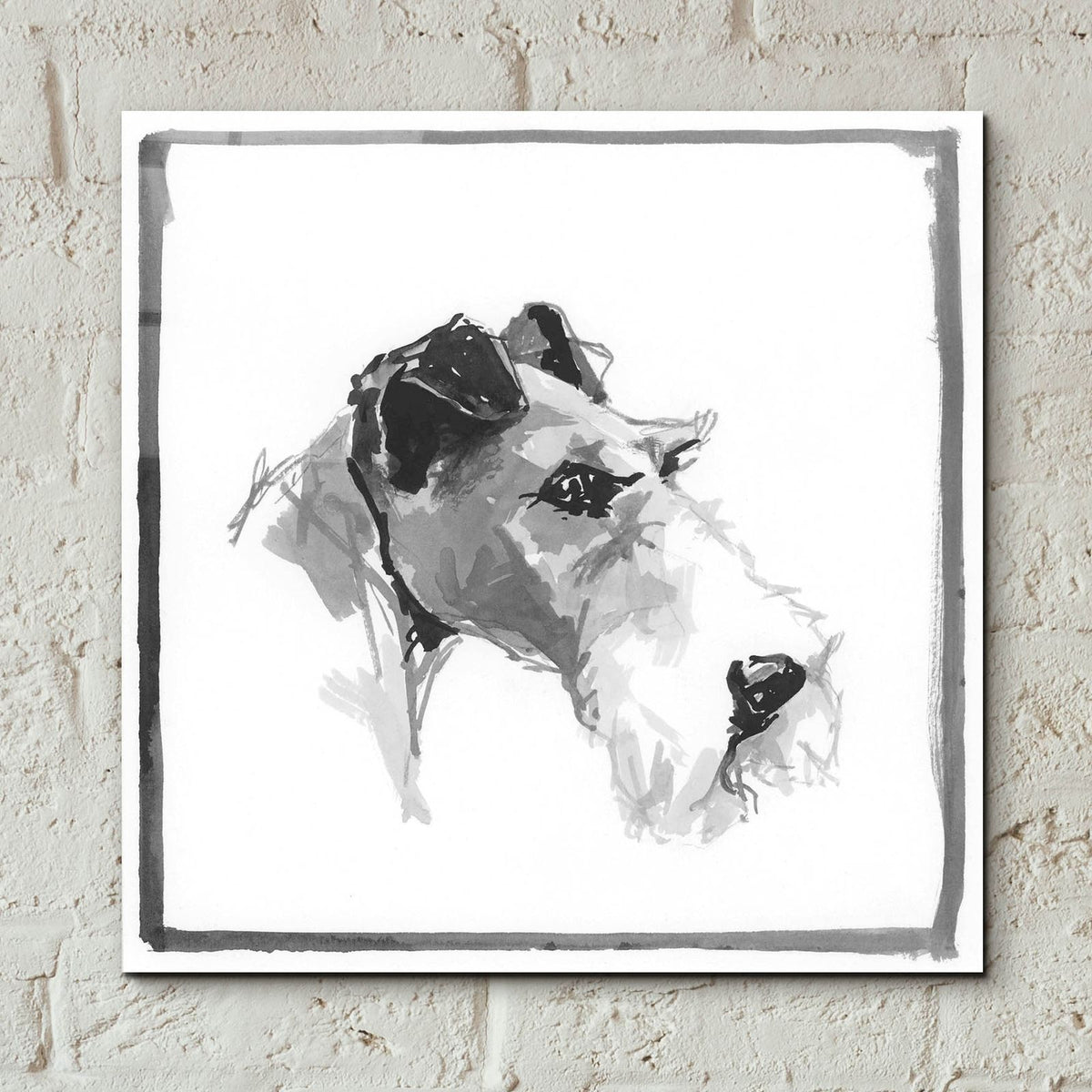Wolf Hound Terrier by Cartissi - 12x12 acrylic wall art in a room