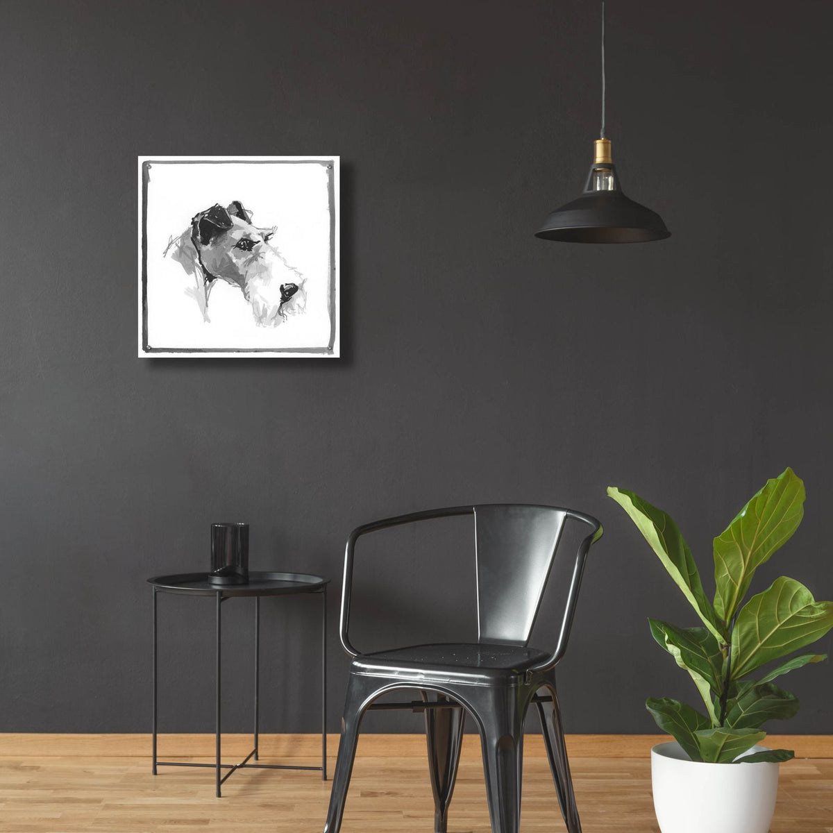 Wolf Hound Terrier by Cartissi - 24x24 acrylic wall art in a room