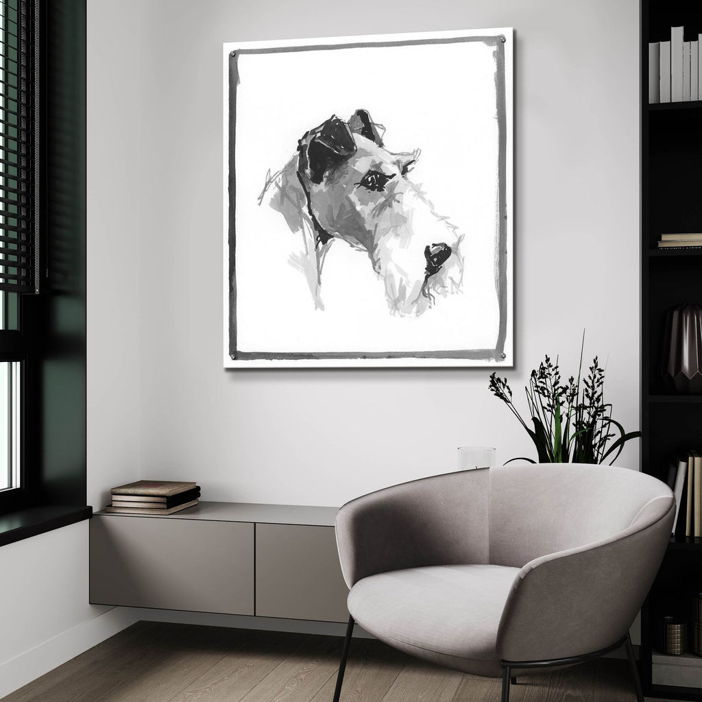 Wolf Hound Terrier by Cartissi - 36x36 acrylic wall art in a room