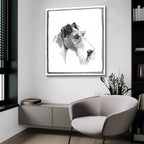 Wolf Hound Terrier by Cartissi - 36x36 acrylic wall art in a room