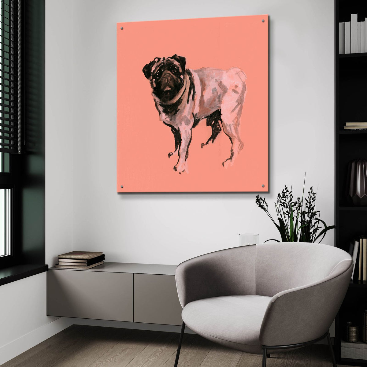A Very Pop Modern Dog 7 by Cartissi - 36x36 acrylic wall art in a room
