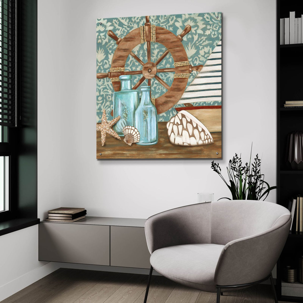 Nautical Collection 1 by Chariklia Zarris - 36x36 acrylic wall art in a room