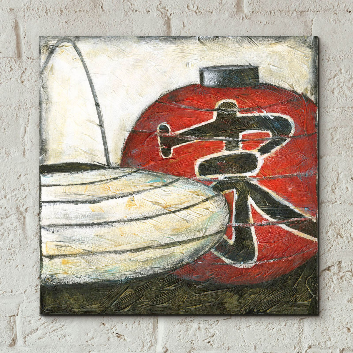 New Year Lanterns 4 by Chariklia Zarris - 12x12 acrylic wall art in a room