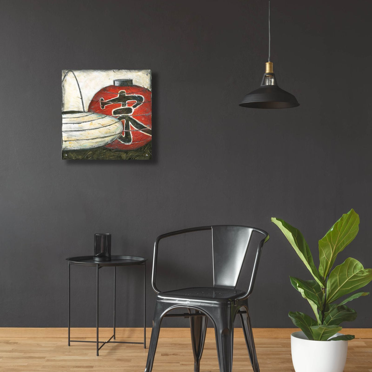 New Year Lanterns 4 by Chariklia Zarris - 24x24 acrylic wall art in a room