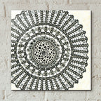 Mini Abstract Rosette 2 by Chariklia Zarris - 12x12 acrylic wall art in a room