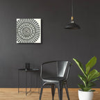Mini Abstract Rosette 2 by Chariklia Zarris - 24x24 acrylic wall art in a room