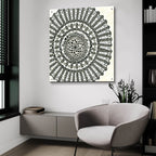 Mini Abstract Rosette 2 by Chariklia Zarris - 36x36 acrylic wall art in a room