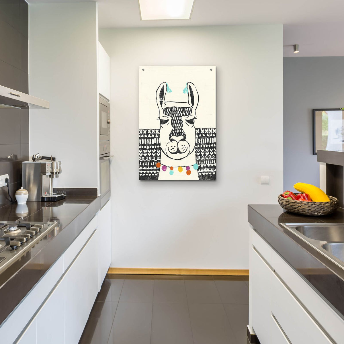 Party Llama 3 by Chariklia Zarris - 24x36 acrylic wall art in a room
