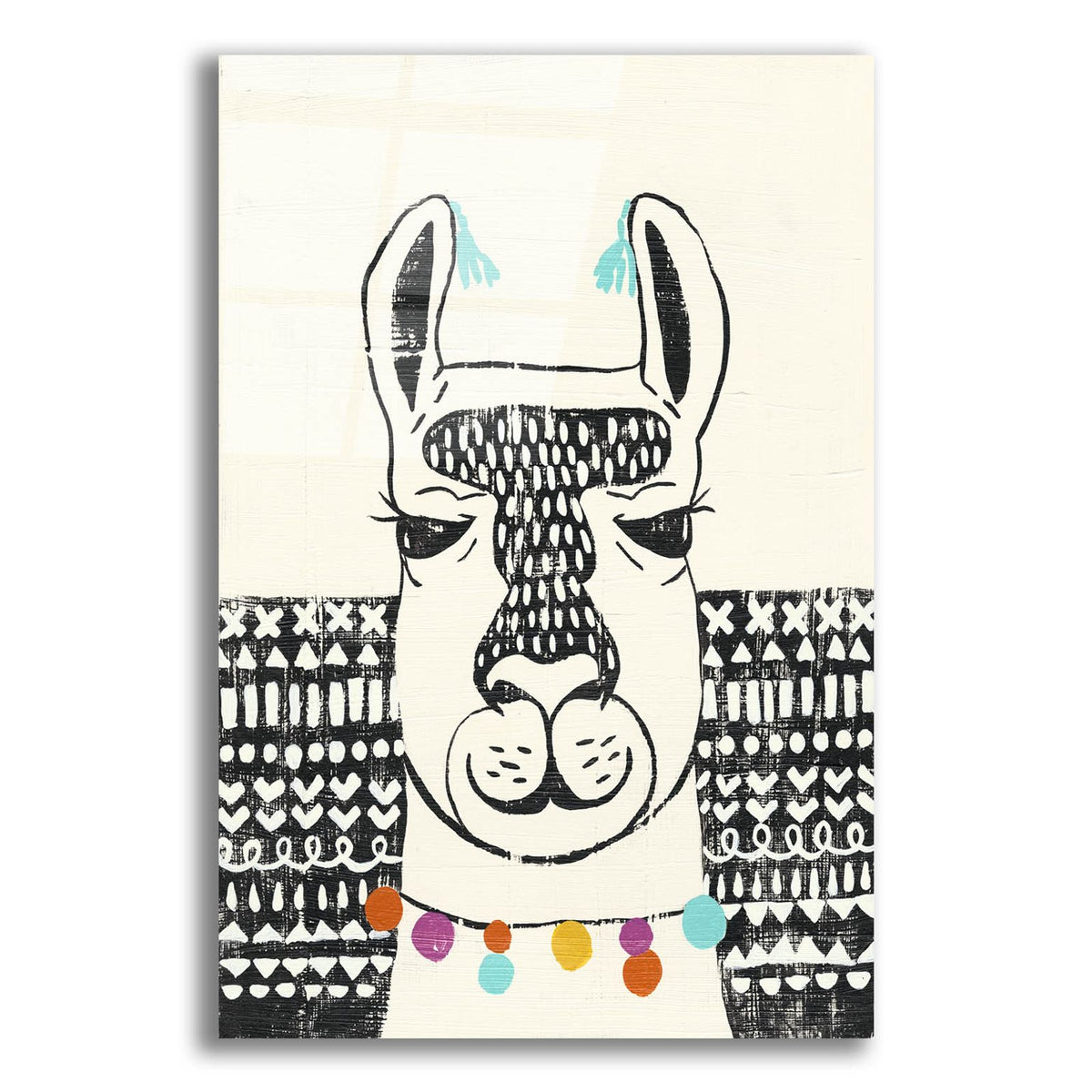 Party Llama 3 by Chariklia Zarris acrylic glass wall art