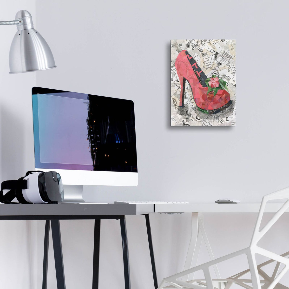 Couture Shoes 1 by Coco Good - 12x16 acrylic wall art in a room