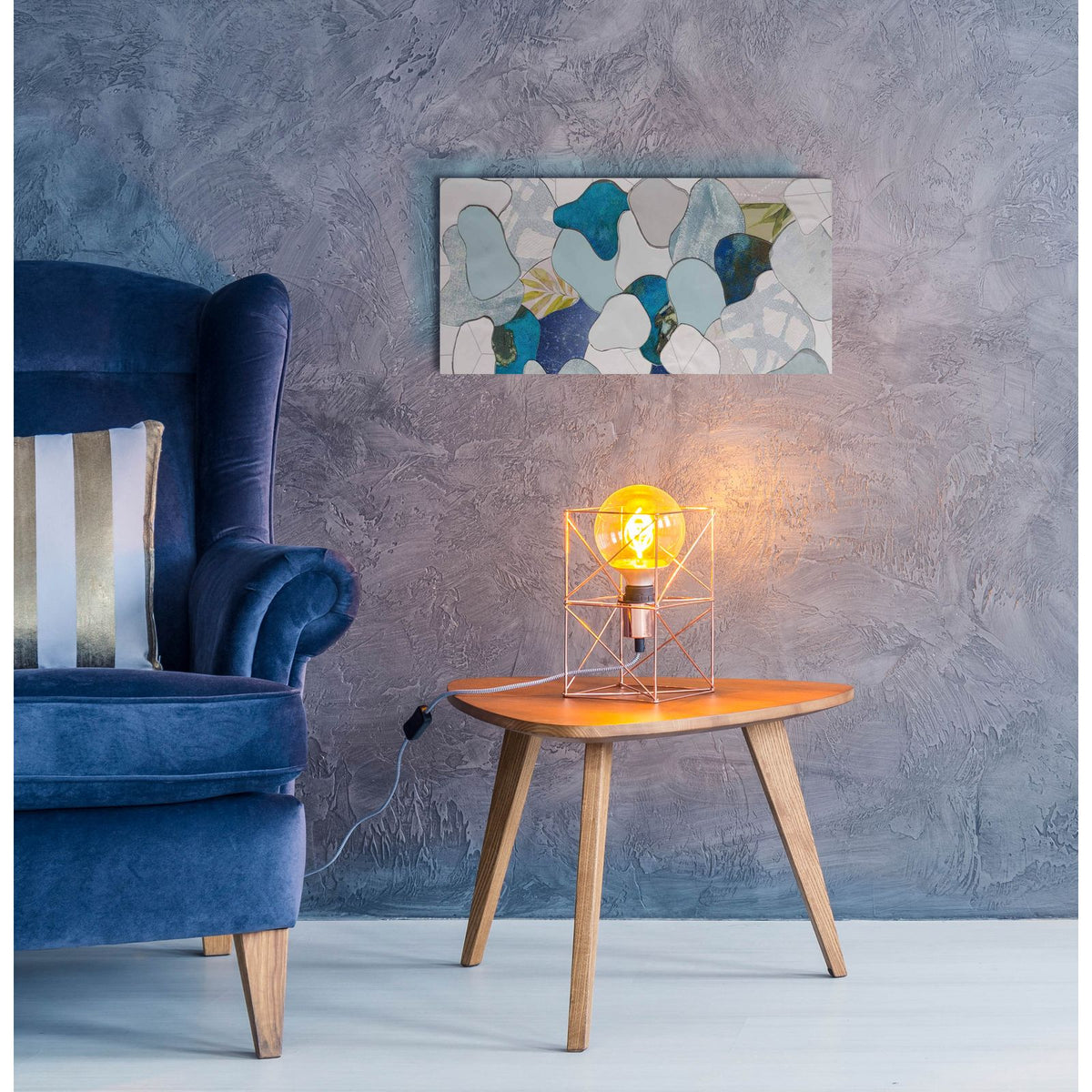 Koi Fish Pond 6 by Coco Good - 24x12 acrylic wall art in a room