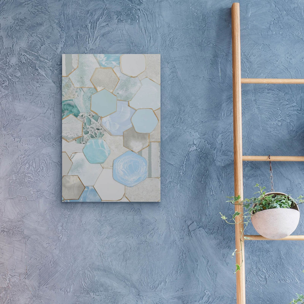 Mint Honeycomb 2 by Coco Good - 16x24 acrylic wall art in a room