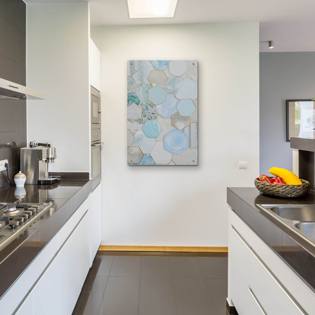 Mint Honeycomb 2 by Coco Good - 24x36 acrylic wall art in a room