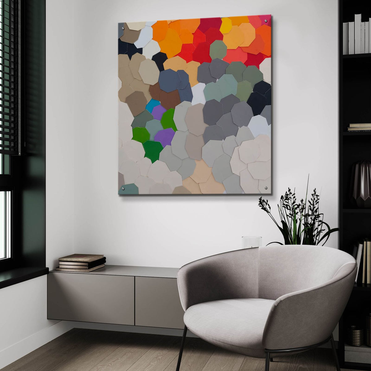 Fruit In Bowl 2 by Coco Good - 36x36 acrylic wall art in a room