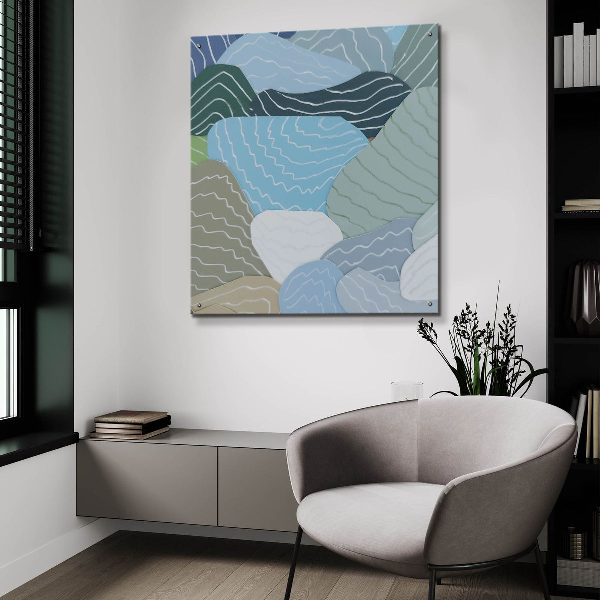 Rice Paddies 1 by Coco Good - 36x36 acrylic wall art in a room