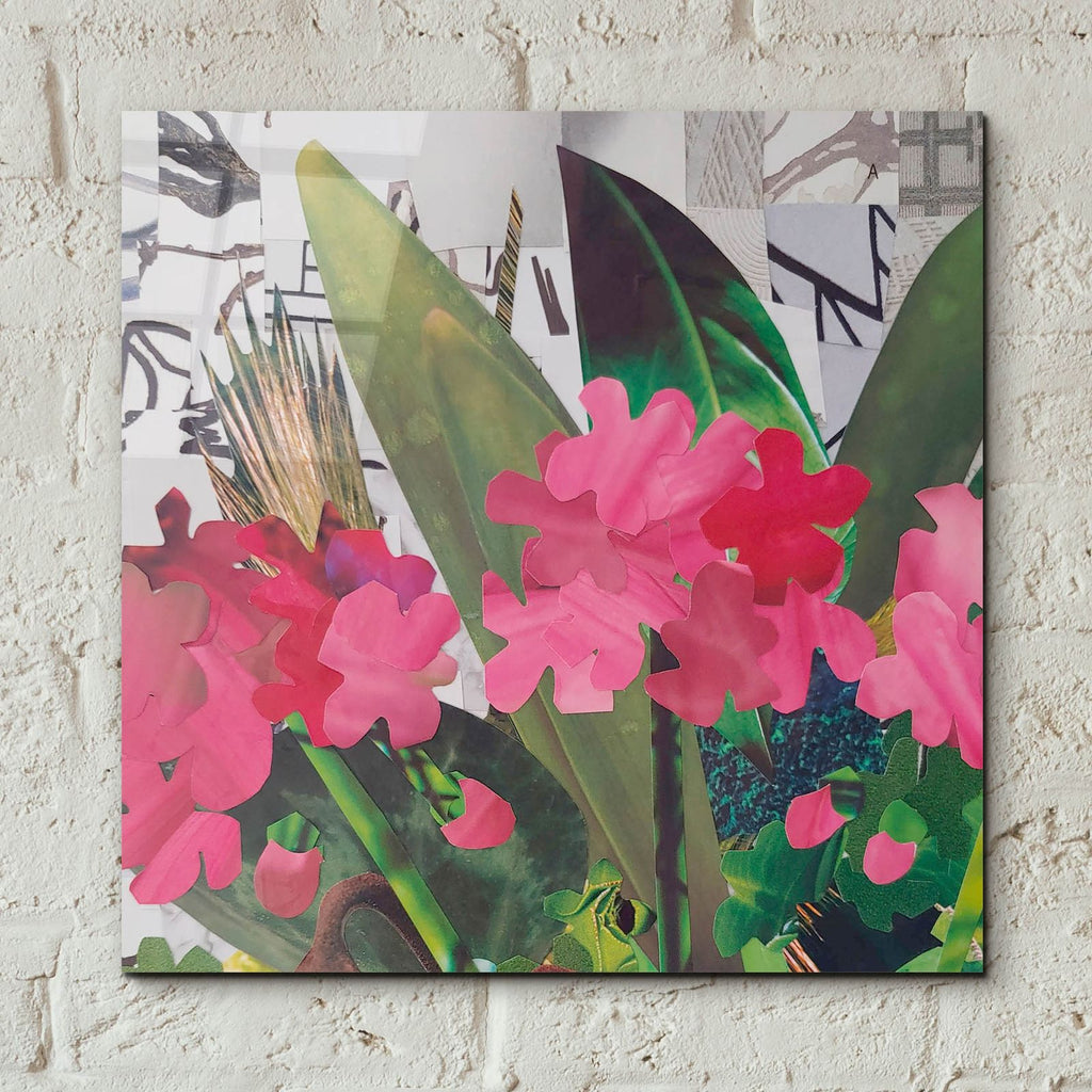 Poolside Geraniums 1 by Coco Good - 12x12 acrylic wall art in a room