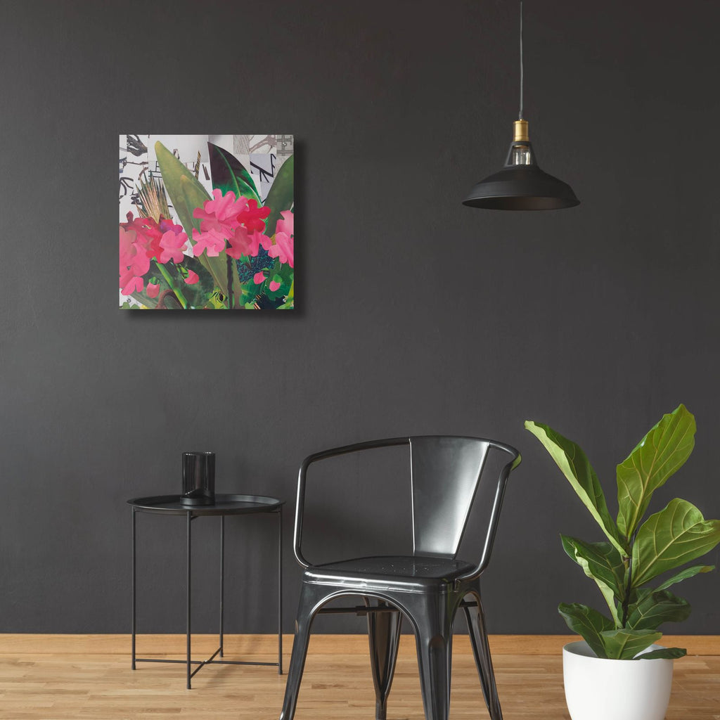 Poolside Geraniums 1 by Coco Good - 24x24 acrylic wall art in a room