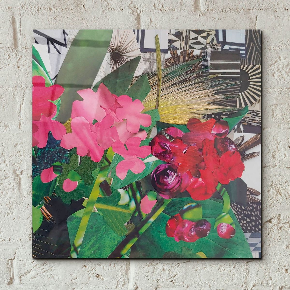 Poolside Geraniums 2 by Coco Good - 12x12 acrylic wall art in a room