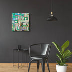 Yucatan Mayan Village 1 by Coco Good - 24x24 acrylic wall art in a room