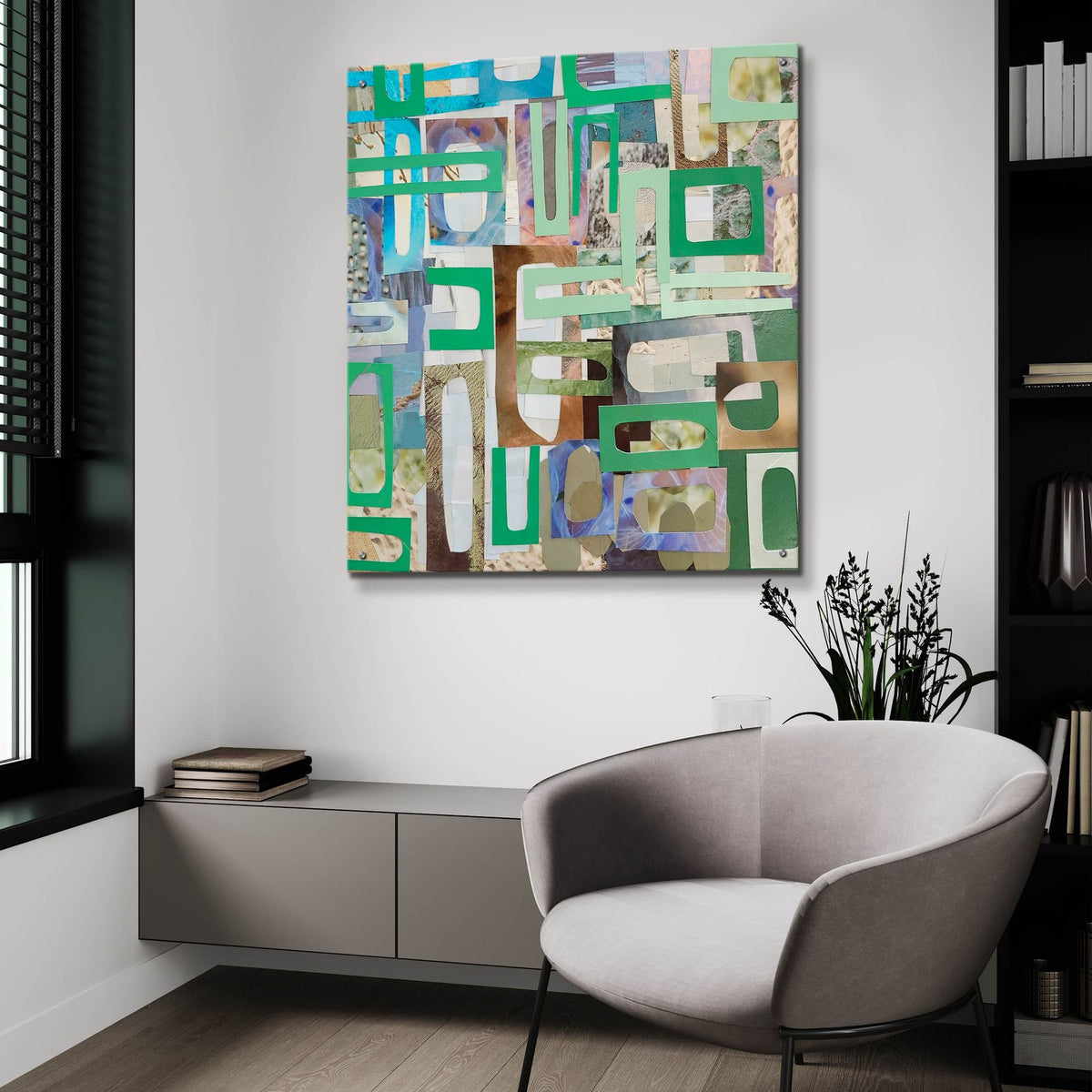 Yucatan Mayan Village 1 by Coco Good - 36x36 acrylic wall art in a room
