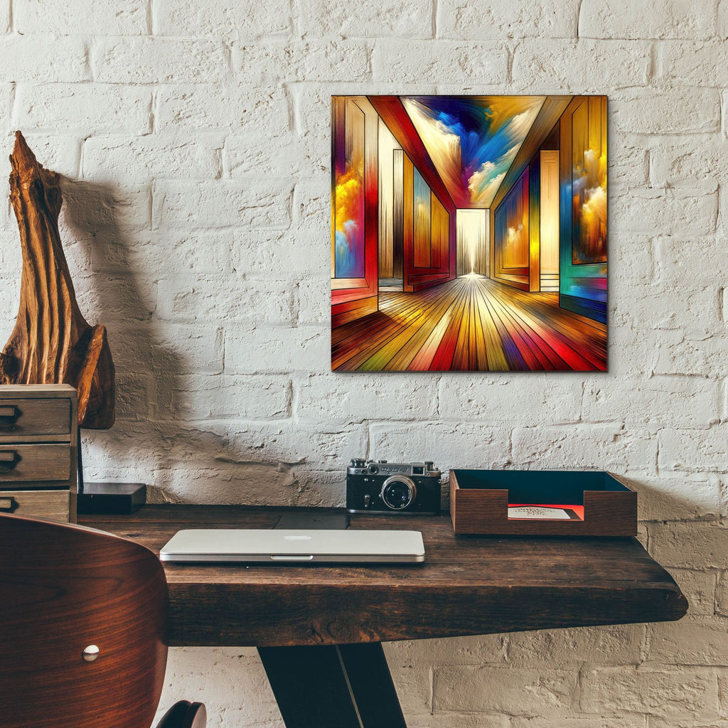 Abstract Path 2 by Rey Klimt - 12x12 acrylic wall art in a room
