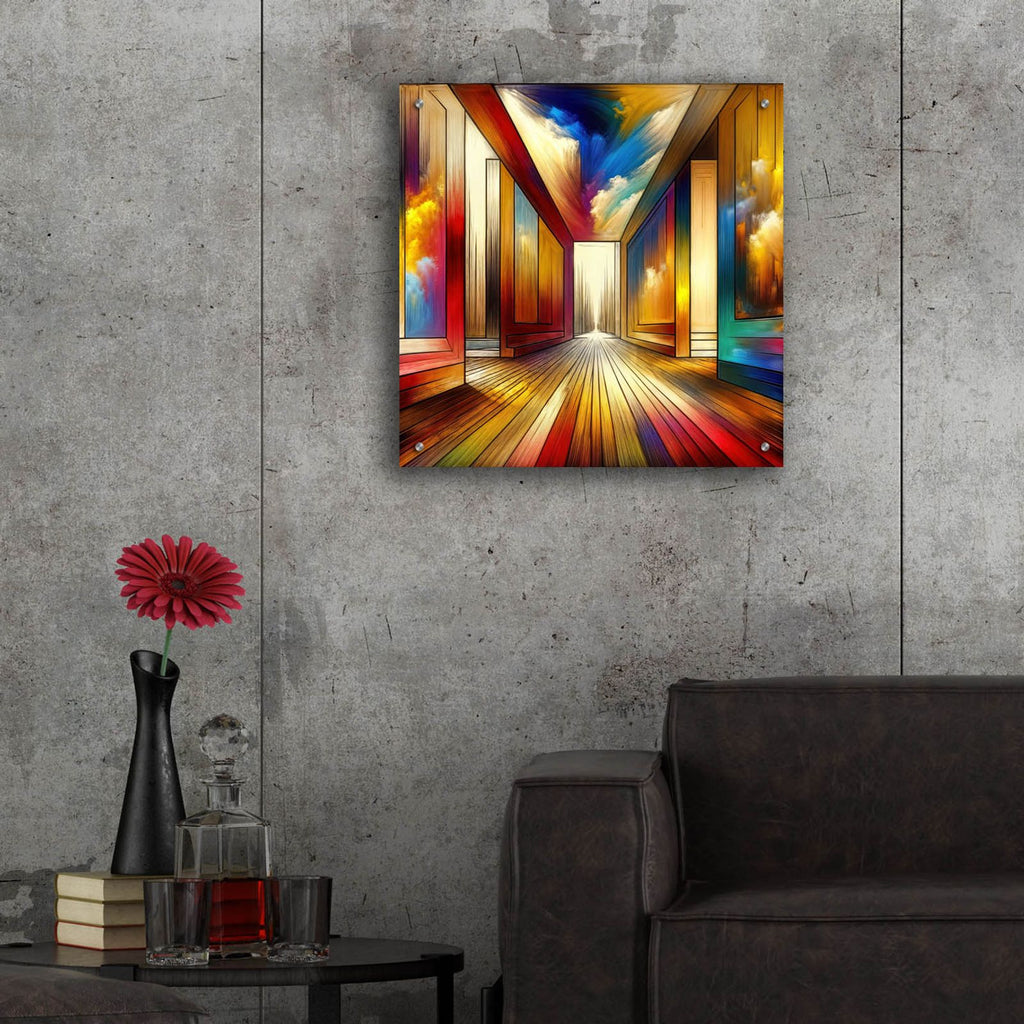 Abstract Path 2 by Rey Klimt - 24x24 acrylic wall art in a room