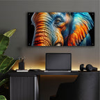 Artistic Elephant 1 by Rey Klimt - 48x24 acrylic wall art in a room