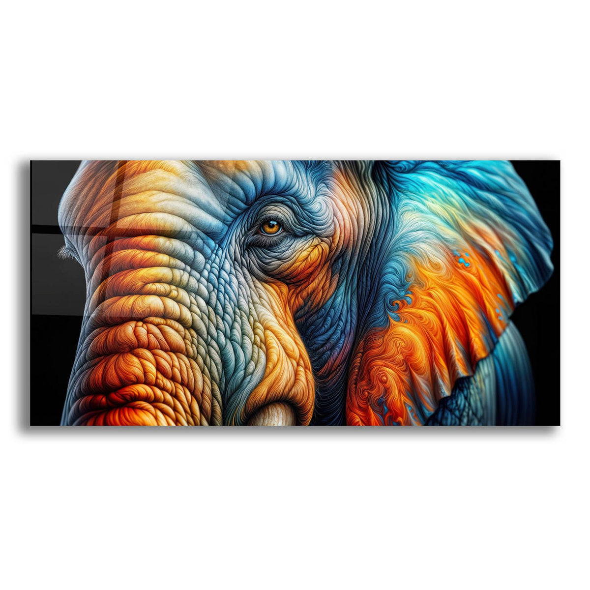 Artistic Elephant 1 by Rey Klimt acrylic glass wall art