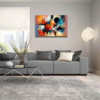 Circles Abstract 3 by Rey Klimt - 36x24 acrylic wall art in a room