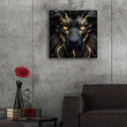 Electrifying Lion 2 by Rey Klimt - 24x24 acrylic wall art in a room