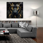Electrifying Lion 2 by Rey Klimt - 36x36 acrylic wall art in a room