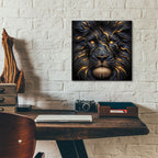Electrifying Lion by Rey Klimt - 12x12 acrylic wall art in a room