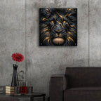 Electrifying Lion by Rey Klimt - 24x24 acrylic wall art in a room