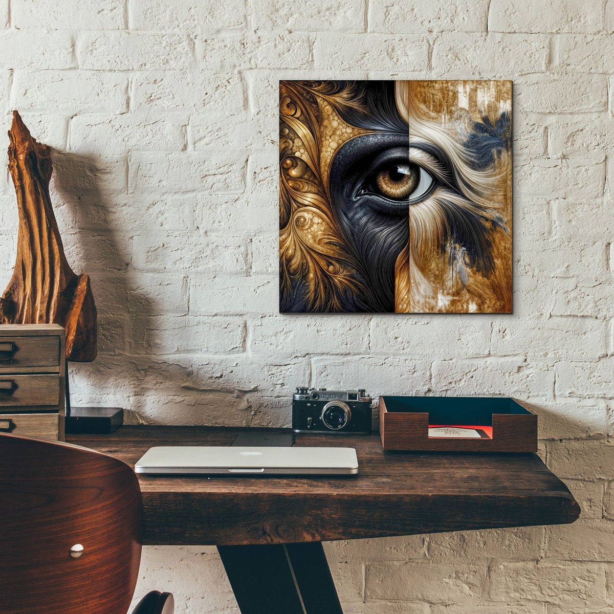 Eyebstract by Rey Klimt - 12x12 acrylic wall art in a room