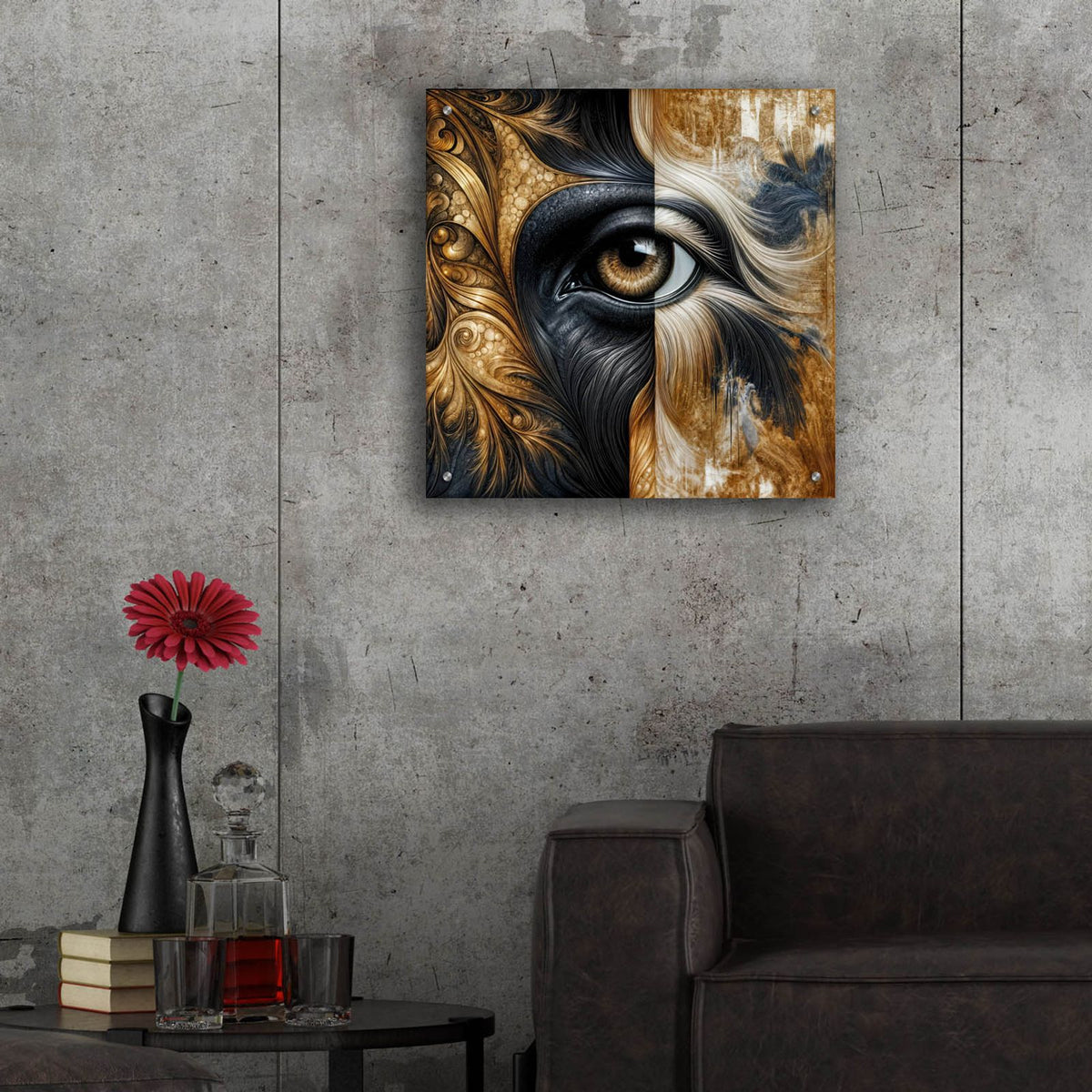Eyebstract by Rey Klimt - 24x24 acrylic wall art in a room